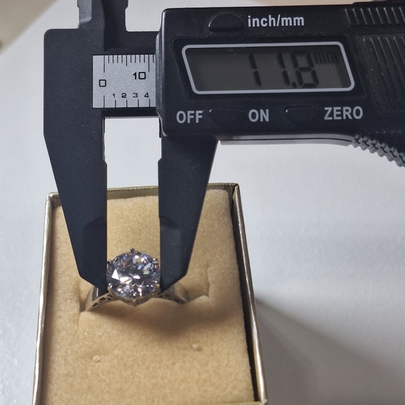 Vintage Sterling Silver JTV 925 Cubic Zirconia Women's Ring 7.3g Sz 11.5 NWT - Picture 8 of 10